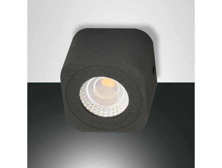 Fabas Luce LED-Wand-/Deckenleuchte LB25 anthrazit kubische Bauform 6W 3000K