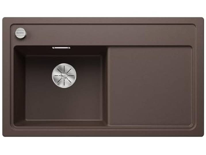 BLANCO ZENAR 45 S Granitspüle aus SILGRANIT cafe Hauptbecken links [86x51x20,2 cm] für 45 cm breite Unterschränke Hauptbecken links Reinigungsfreundlich Großes Becken