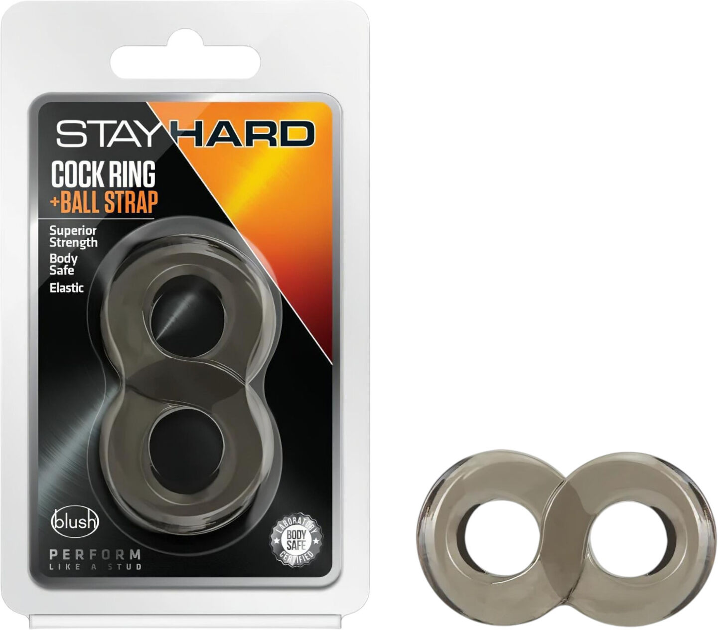 blush Stay Hard - Penis and Testicle Ring (Gray)