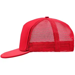 Basecap Trucker "MB6207" 5-Panel-Flat-Peak - red/red