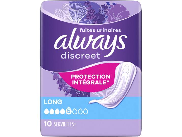 Always Discreet incontinentieverband lang (maat 5) 10 stuks