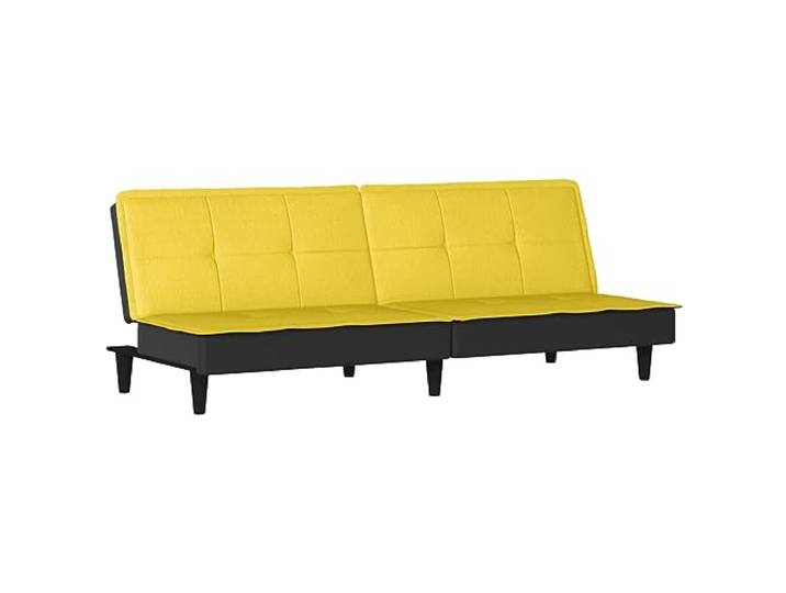Todiikf Schlafsofa Hellgelb Stoff Bettsofa Klappbar 200x89x70 cm Bequemes Klappsofa für Wohnzimmer und Schlafzimmer mit verstellbarer Rückenlehne und weicher Schaumstoff-Polsterung.
