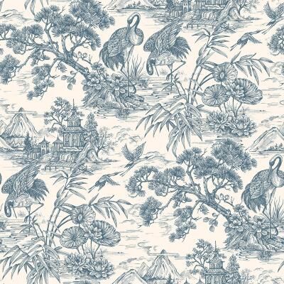 Holden Natoru Crane Toile Non-Pasted Wallpaper - Covers 56 Square Feet
