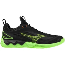 Mizuno, Unisex, Hallenschuhe, Wave Luminous (38.5), Orange, Grün, Schwarz