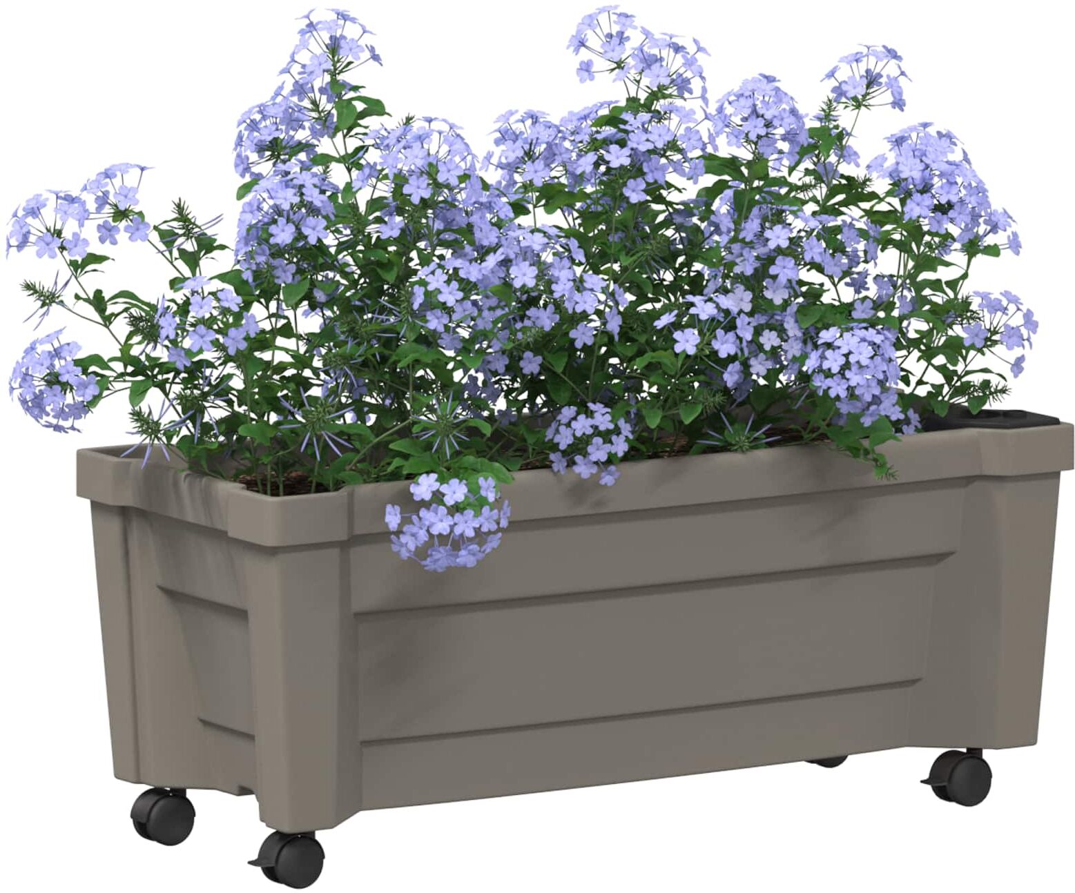 vidaXL Pot Calypso avec roues PP Gris