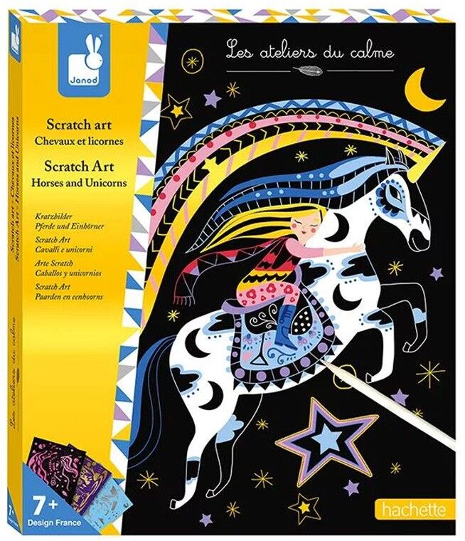 Kit Créatif Scratch Art Chevaux Et Licornes - Janod