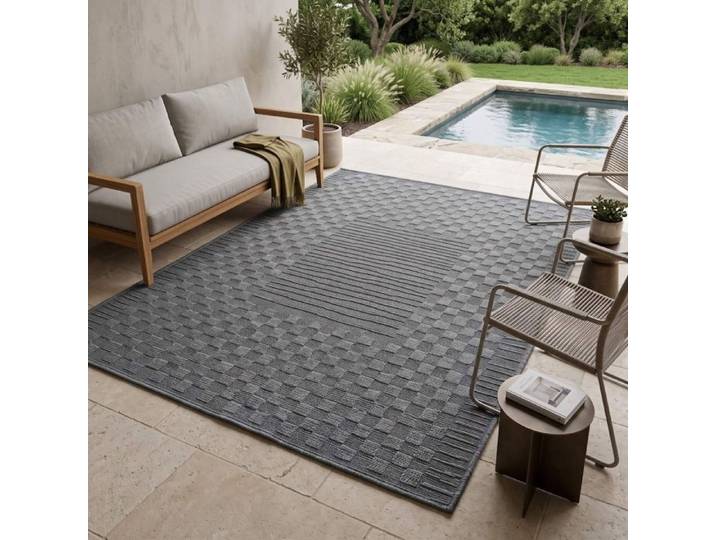 Tapis aspect jute gris 160x225