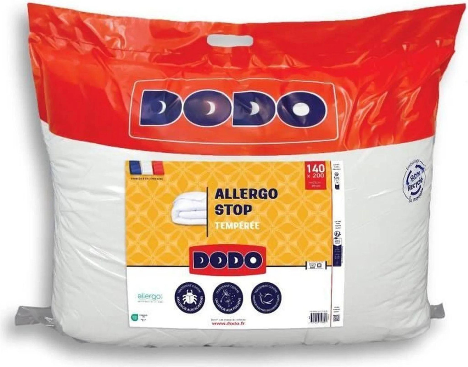 DODO Dekbed met temperatuurregeling en allergenenwerende werking, 300 g/m², Wit, 140 x 200 cm