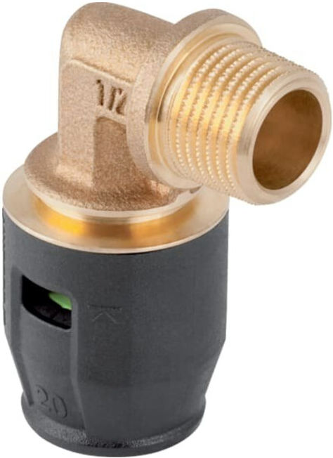 Geberit coude de transition PushFit d 20mmxR 1/2, 90°, mâle, laiton rouge (651241001)