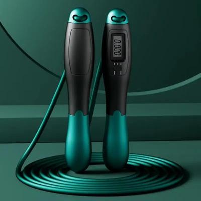 Smart Shopping Spot Adjustable Counting Jump Rope With Steel Cable For Fitness Training, Cardio Workouts & Exam Practice green Black