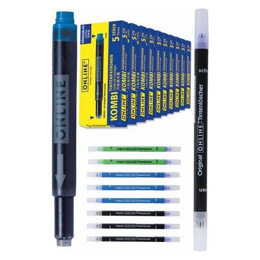 Online Tintenpatronen/Tintenlöscher 81626 Blau Löschbar (Blau, 80 Stk.) (81626)