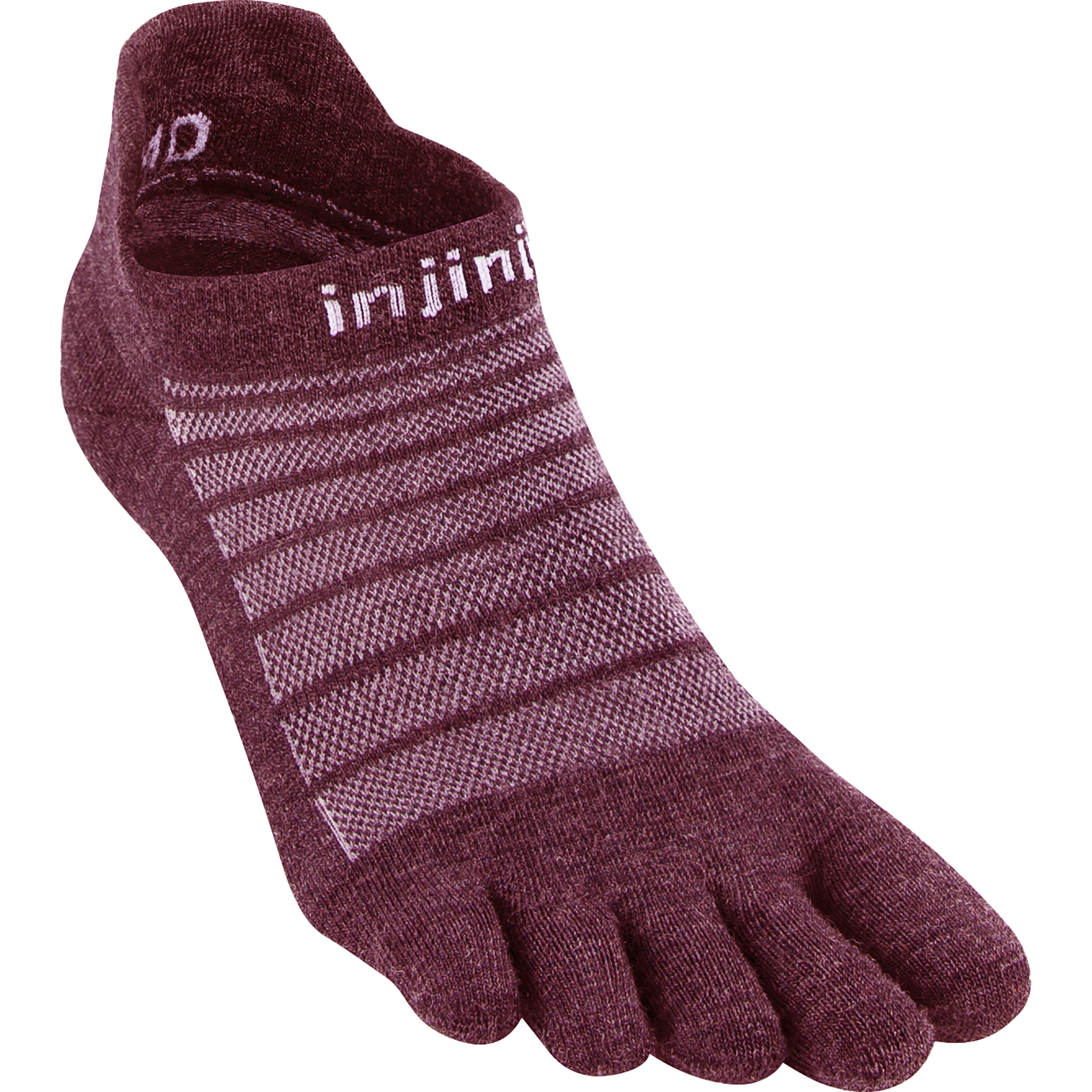 Injinji Run Lightweight No-Show Merino Laufsocken lila Größe 37 Trailrunning | Laufen Hautfreundlich Merinowolle