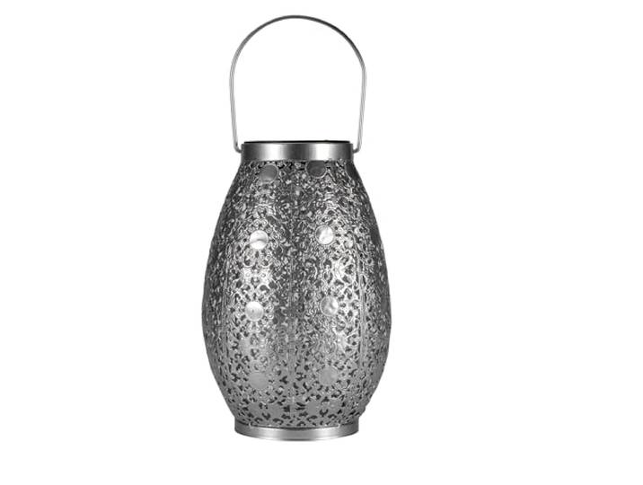 Paulmann Pauleen 48294 lanterne solaire à LED « Sunshine » Tem\, hauteur 23\,5 cm\, argent\, IP44\, lampe solaire