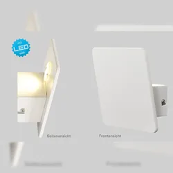Näve LED Wandleuchte "Stan" rechteckig s: 14x14cm