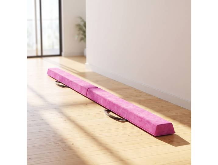 SPORTNOW Poutre Gymnastique 240cm Suédine Antidérapante Violet