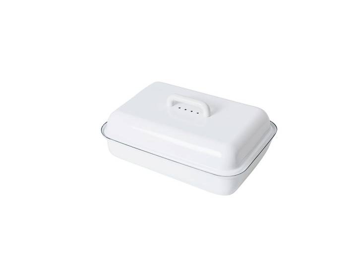 Riess Brotkasten Classic weiß, Weiß, Metall, rechteckig, 26x13.3x37 cm, lebensmittelecht, Küchenzubehör, Vorratsbehälter, Brotkästen