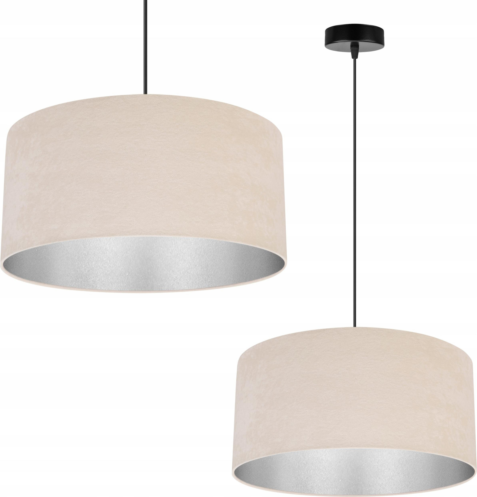 LightHome Hanglamp Chroom met Lampenkap