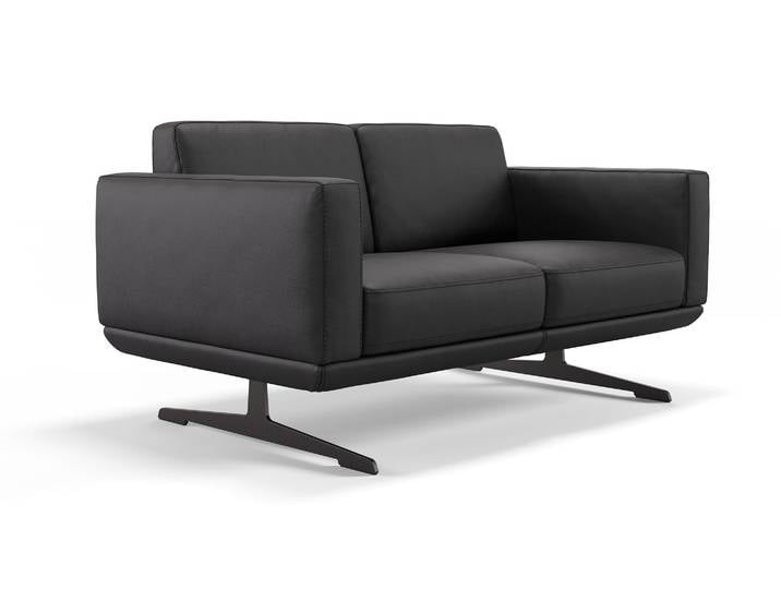 Lounge Design Leder 2-Sitzer Sofa MARETO Luxus Ledersofa
