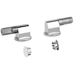 Gessi316 Scharniere mit Absenkautomatik und seitlichen Abdeckkappen für Wand-WC, 37584031, Farbe: Chrom