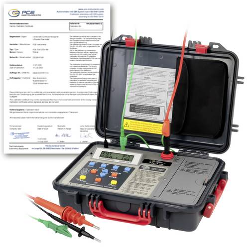 PCE Instruments PCE-IT 150-ICA Isolationsmessgerät kalibriert (ISO) 500 V, 15000V 30 MΩ