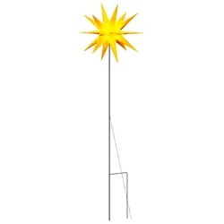 vidaXL LED-Weihnachtsstern mit Erdspieß Faltbar Gelb 57 cm
