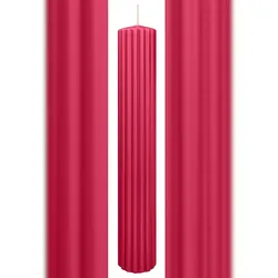 Wiedemann Kerzen Rillen Kerzen Magenta 300 x Ø 45 mm, 4 Stück