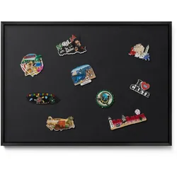 MAGNETTAFEL 70x50 cm Schwarzer Rahmen Farbe Schwarz