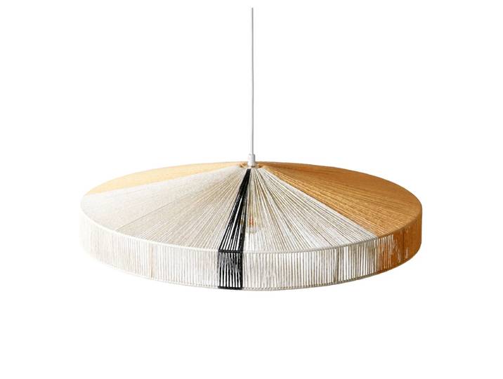 HKliving - Rope Pendelleuchte, Ø 70 x H 15 cm, schwarz