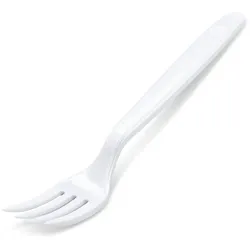 Gabel (PP) wiederverwendbar weiß 18,5cm