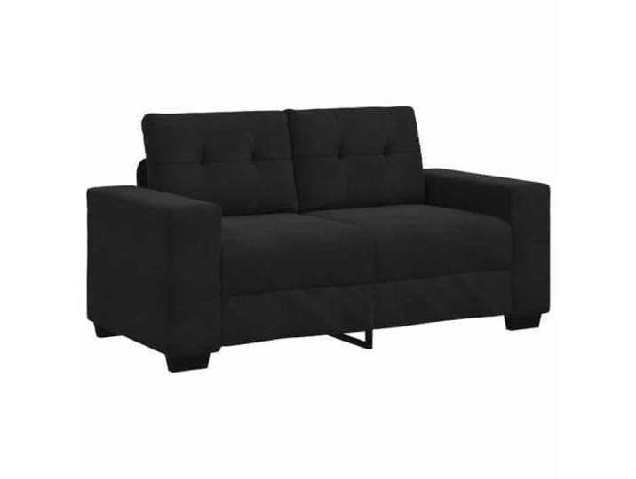 vidaXL Zweisitzer-Sofa Schwarz 160x77x82 cm Samt