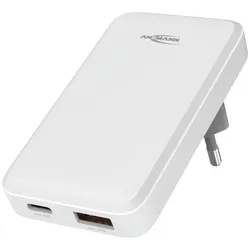 Ansmann USB-C Wall Charger 265PD (65 W, 2 Ports), USB Ladegerät, Weiss