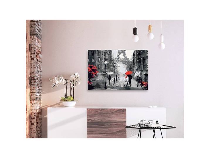 Peinture par numéro - Amour à Paris Lin Argenté 40 x 50cm
