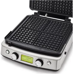 Greenpan Glossy Black, Waffeleisen, Schwarz, Silber