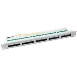 EFB Elektronik Patchpanel 25xRJ45 8/4 1HE, ISDN, RAL9005, Cat. 3, Server Zubehör, Schwarz