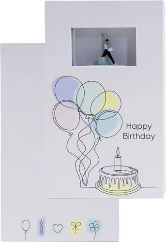NOCH Geschenkbox "Happy Birthday" handbemalt