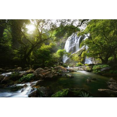 Fototapete PAPERMOON "Photo-Art PATRICK FOTO, GEBIRGSBACH", bunt, B:4,5m L:2,8m, Vlies, Tapeten