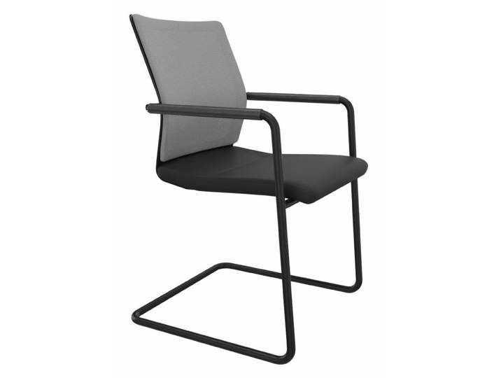 Dauphin Freischwinger STILO, schwarz grau, Stoff