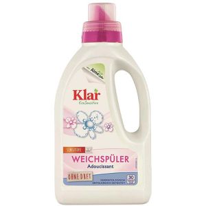 Klar Weichspüler EcoSensitive, Bio, vegan, ohne Duftstoffe, sensitiv, 750ml, 30 Waschladungen