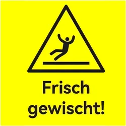 Relaxdays, Sicherheitskennzeichnung, Frisch Gewischt Aufsteller 3er Set
