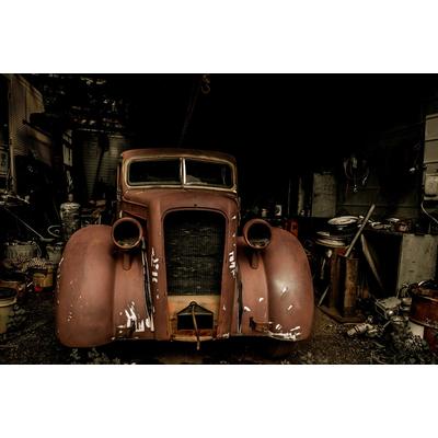 Fototapete PAPERMOON "Altes Auto", bunt, B:3m L:2,23m, Vlies, Tapeten