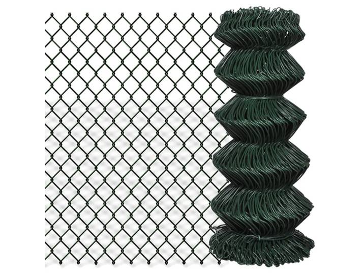 vidaXL Maschendrahtzaun Stahl 0,8x15 m Grün