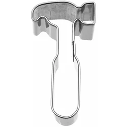 BIRKMANN Ausstechform Hammer, Ausstecher, Plätzchenform, Keks, Plätzchen, Edelstahl, 6 cm, 191914