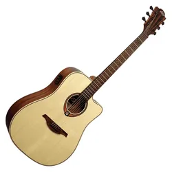 LÂG T88DCE (Akustik Gitarre, Fichtenholz, Mahagoni), Gitarre, Braun