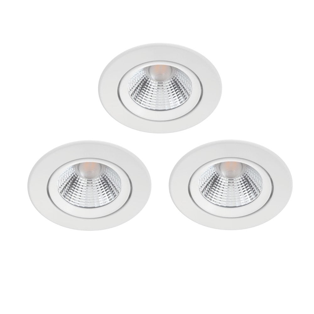 Set van 3 Philips Sparkle LED inbouwspots wit - Warm wit, dimbaar
