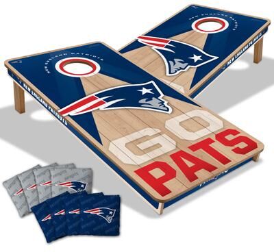 Skip's Garage New England Patriots NFL 2x4 Professional Cornhole Board Set