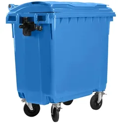 Hardwex Müllcontainer 660 l Blau mit Flachdeckel