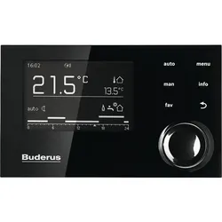 Buderus Logamatic RC310 schwarz DE/AT/LU System-Bedieneinheit mit Außenfühler T1