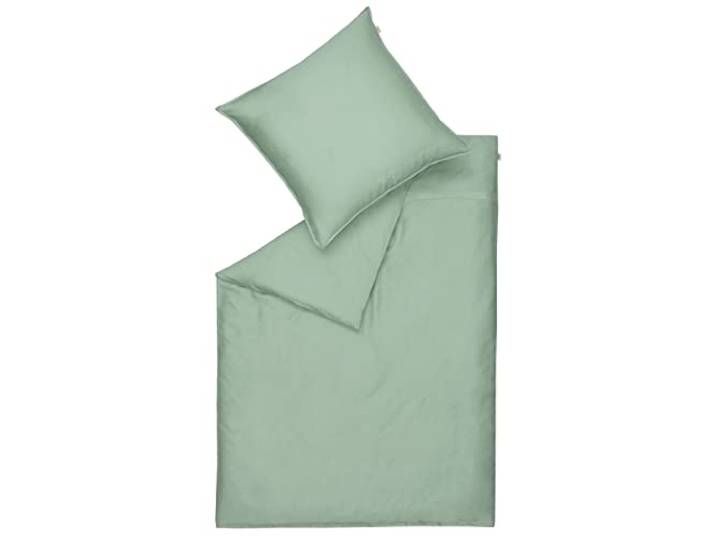 Beddengoed Pure 155x220 Salie - beddengoed katoen - beddengoedset met kussensloop 2-delig - kussensloop 80x80