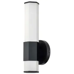 Wandleuchte Wandlampe Badezimmer Feuchtraumlampe Alu 1 flammig Glas schwarz LED