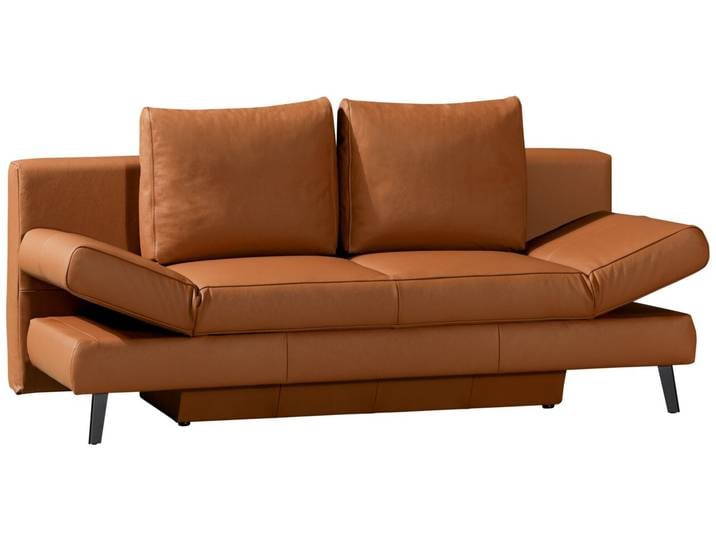 Novel Schlafsofa LAVINIA, Cognac, Leder